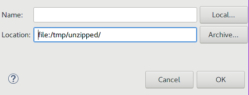 Eclipse - Add a local archive as software repository